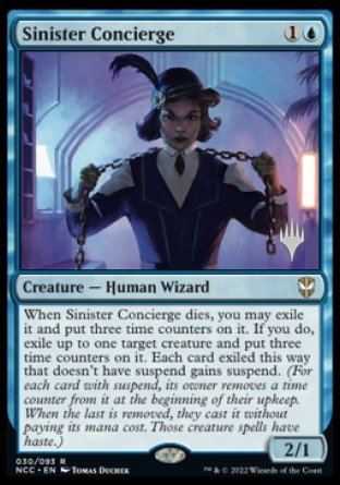 Sinister Concierge (Promo Pack) [Streets of New Capenna Commander Promos] | Gaming Infinity