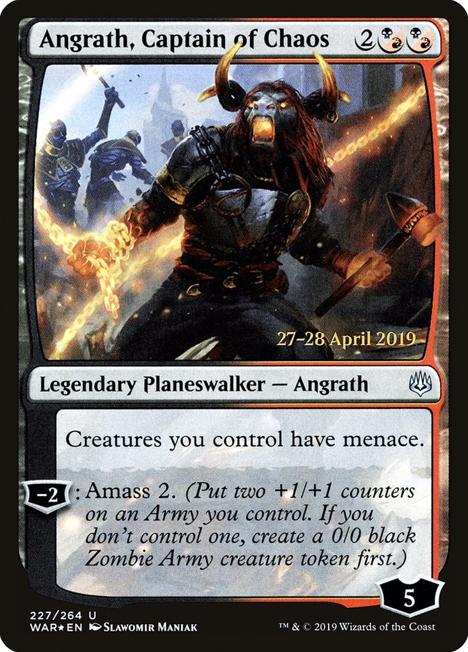 Angrath, Captain of Chaos  [War of the Spark Prerelease Promos] | Gaming Infinity