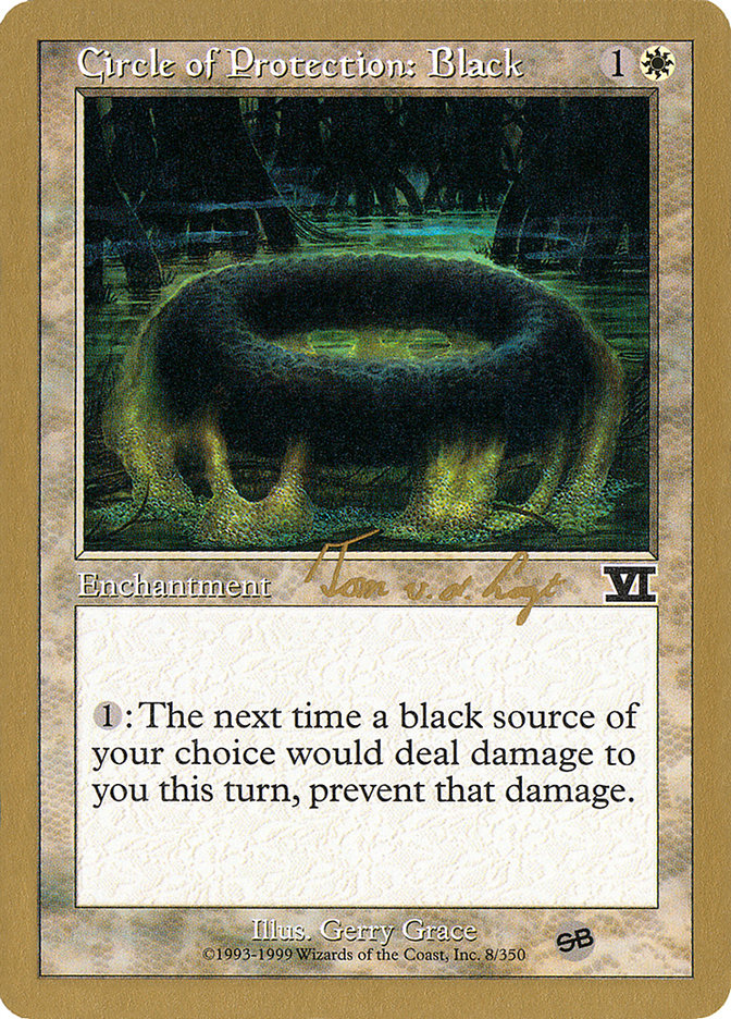 Circle of Protection: Black (Tom van de Logt) (SB) [World Championship Decks 2000] | Gaming Infinity