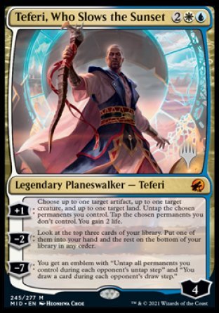 Teferi, Who Slows the Sunset (Promo Pack) [Innistrad: Midnight Hunt Promos] | Gaming Infinity