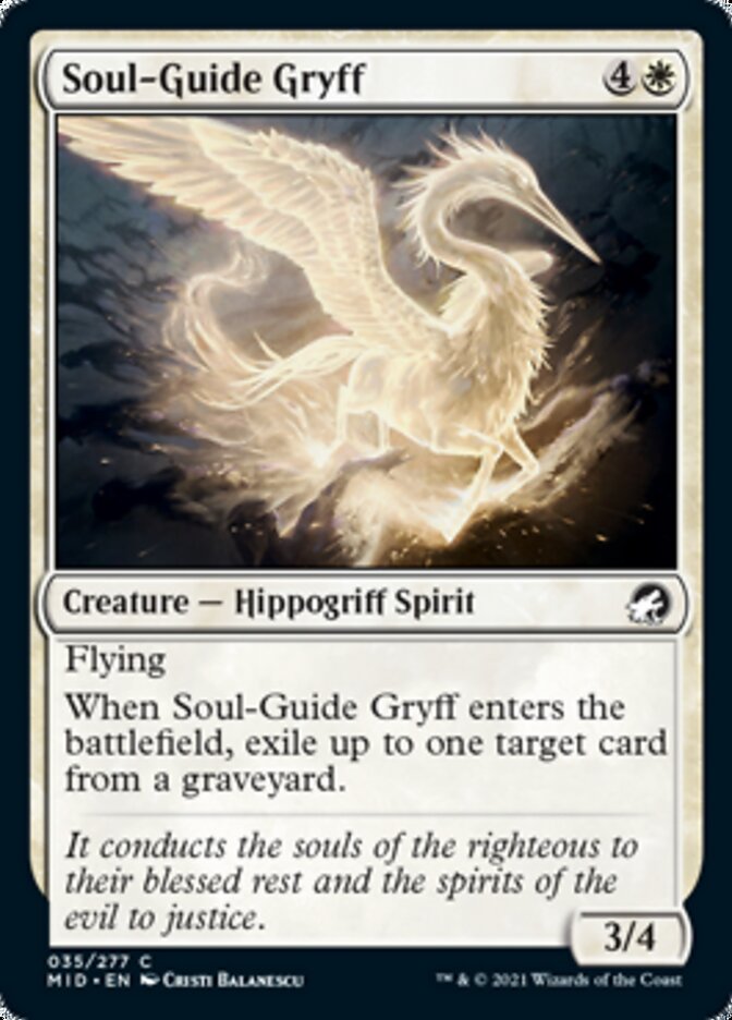 Soul-Guide Gryff [Innistrad: Midnight Hunt] | Gaming Infinity