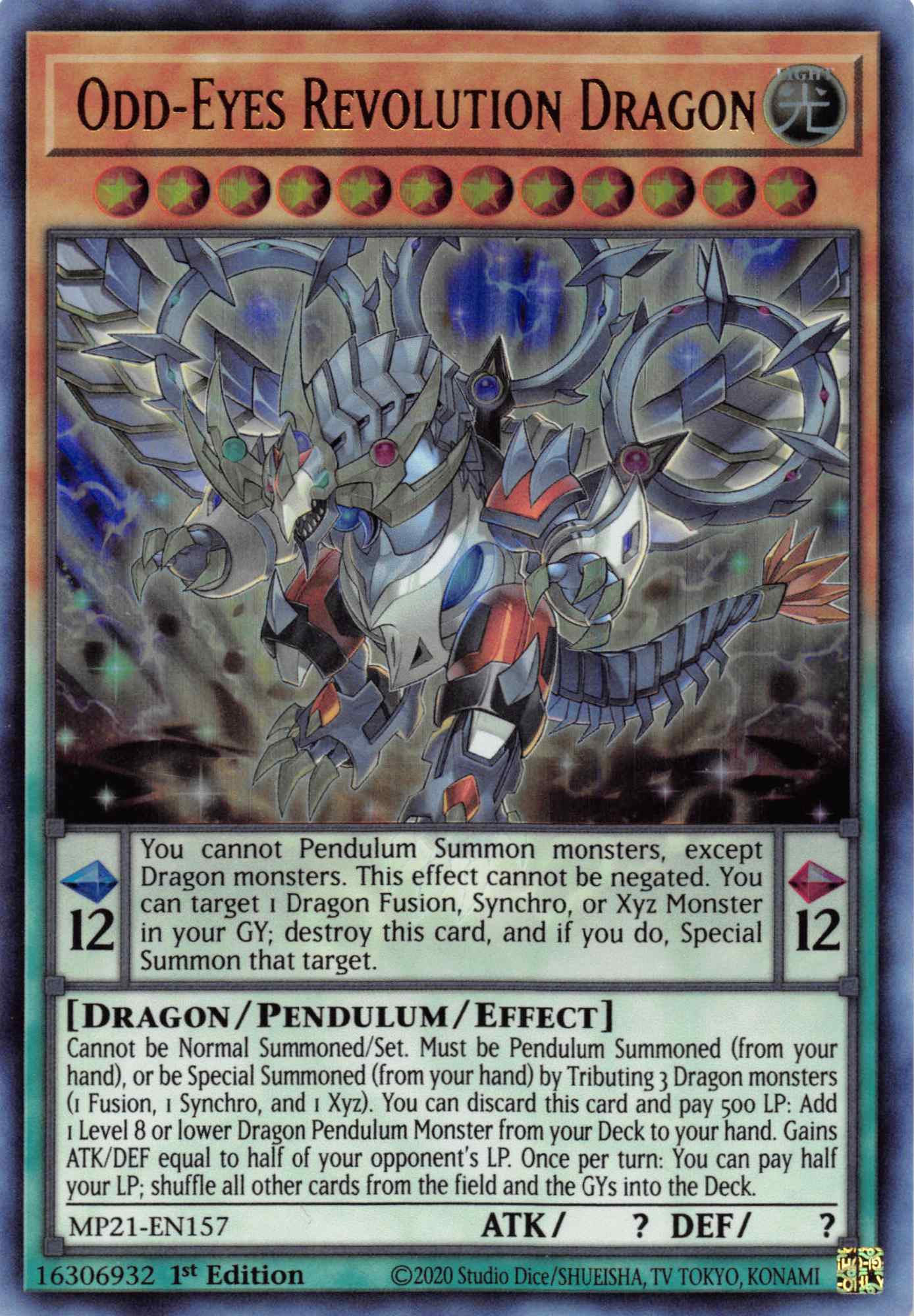 Odd-Eyes Revolution Dragon [MP21-EN157] Ultra Rare | Gaming Infinity