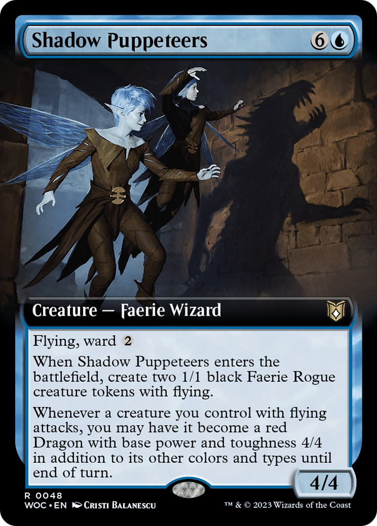 Shadow Puppeteers (Extended Art) [Wilds of Eldraine Commander] | Gaming Infinity