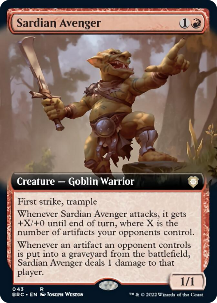 Sardian Avenger (Extended Art) [The Brothers' War Commander] | Gaming Infinity