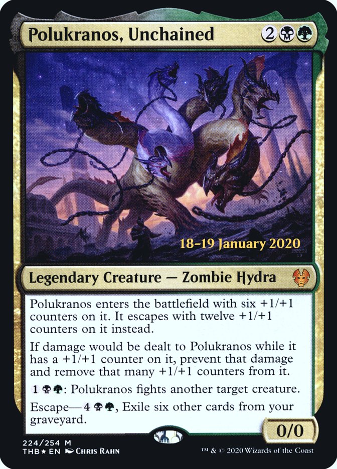 Polukranos, Unchained [Theros Beyond Death Prerelease Promos] | Gaming Infinity