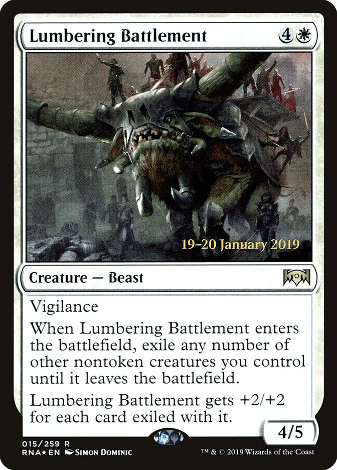 Lumbering Battlement [Ravnica Allegiance Prerelease Promos] | Gaming Infinity