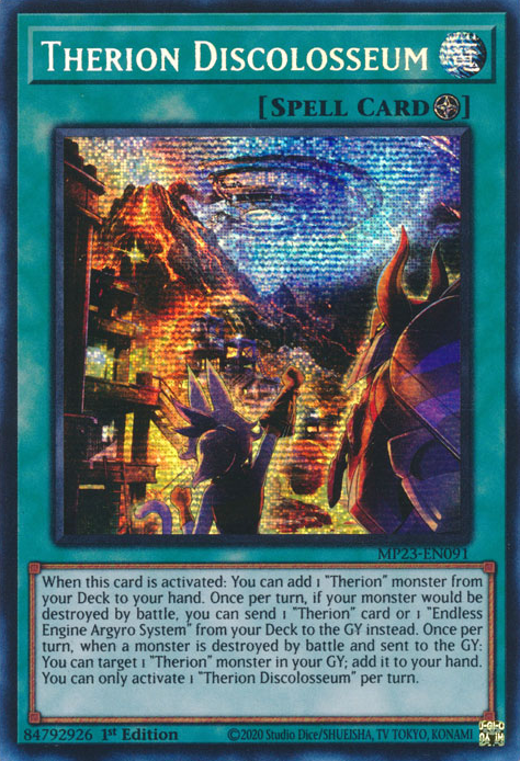 Therion Discolosseum [MP23-EN091] Prismatic Secret Rare | Gaming Infinity