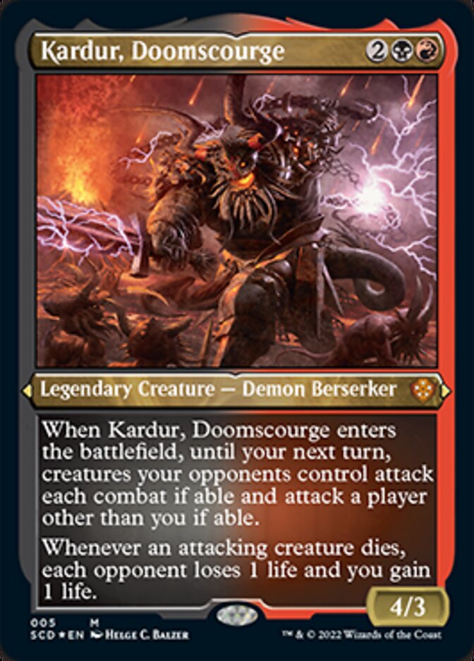 Kardur, Doomscourge (Foil Etched) [Starter Commander Decks] | Gaming Infinity