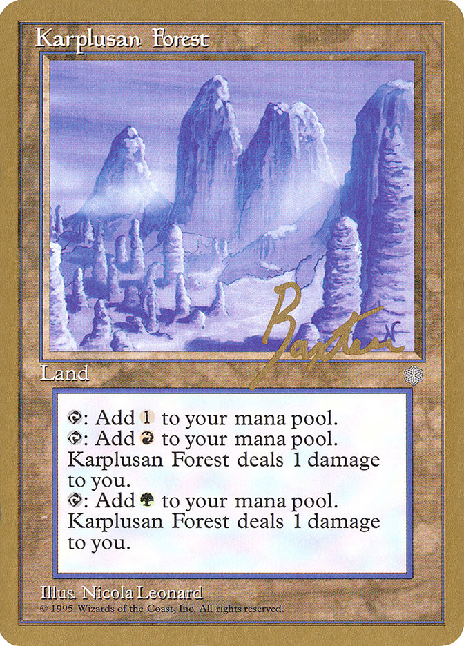 Karplusan Forest (George Baxter) [Pro Tour Collector Set] | Gaming Infinity