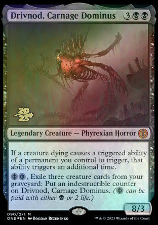 Drivnod, Carnage Dominus [Phyrexia: All Will Be One Prerelease Promos] | Gaming Infinity