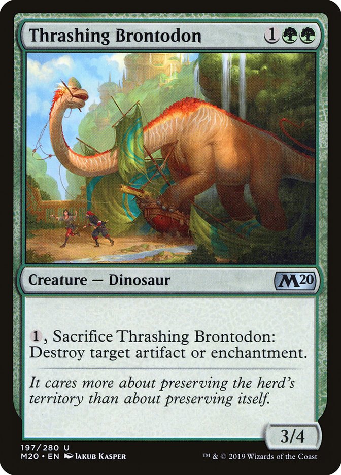 Thrashing Brontodon [Core Set 2020] | Gaming Infinity