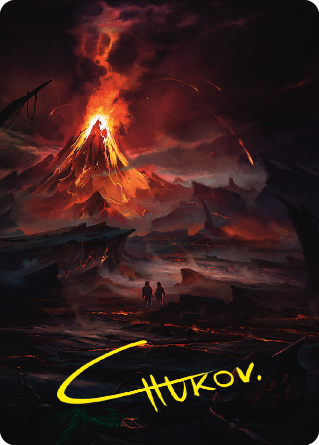 Valley of Gorgoroth Art Card (Gold-Stamped Signature) [The Lord of the Rings: Tales of Middle-earth Art Series] | Gaming Infinity
