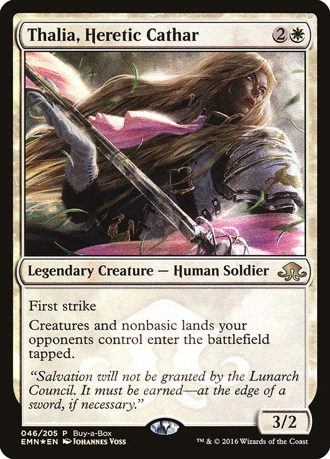 Thalia, Heretic Cathar (Buy-A-Box) [Eldritch Moon Promos] | Gaming Infinity