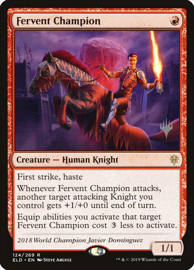 Fervent Champion (Promo Pack) [Throne of Eldraine Promos] | Gaming Infinity