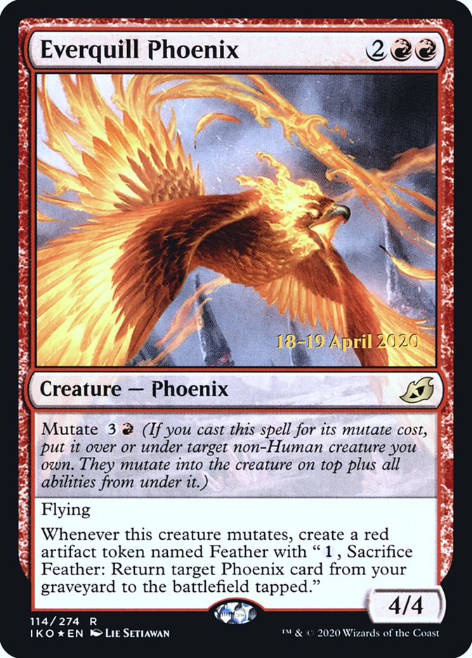 Everquill Phoenix  [Ikoria: Lair of Behemoths Prerelease Promos] | Gaming Infinity
