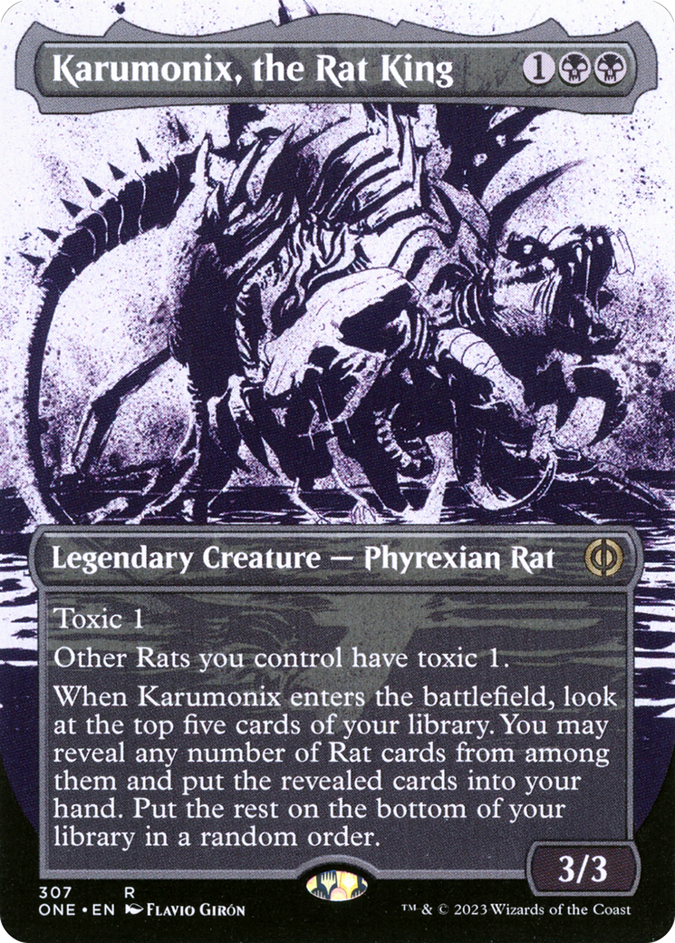 Karumonix, the Rat King (Borderless Ichor) [Phyrexia: All Will Be One] | Gaming Infinity