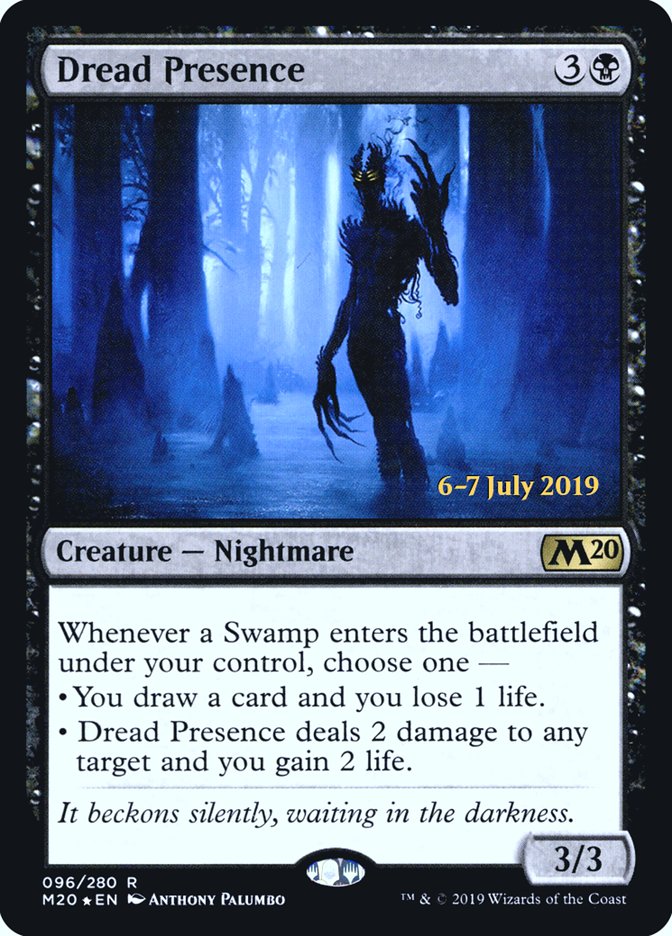 Dread Presence  [Core Set 2020 Prerelease Promos] | Gaming Infinity