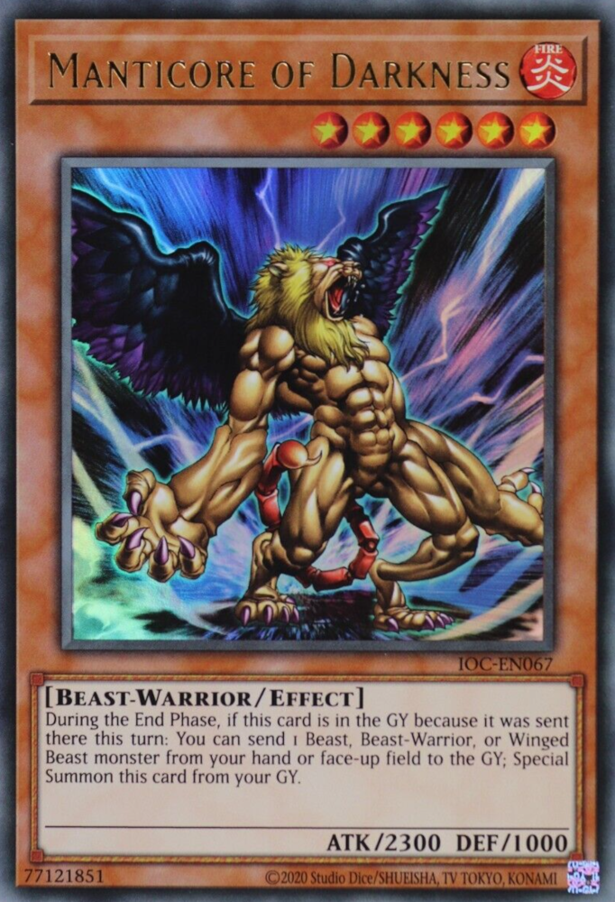 Manticore of Darkness (25th Anniversary) [IOC-EN067] Ultra Rare | Gaming Infinity