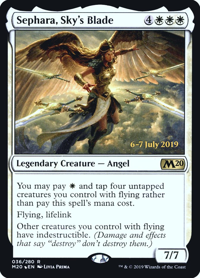 Sephara, Sky's Blade  [Core Set 2020 Prerelease Promos] | Gaming Infinity