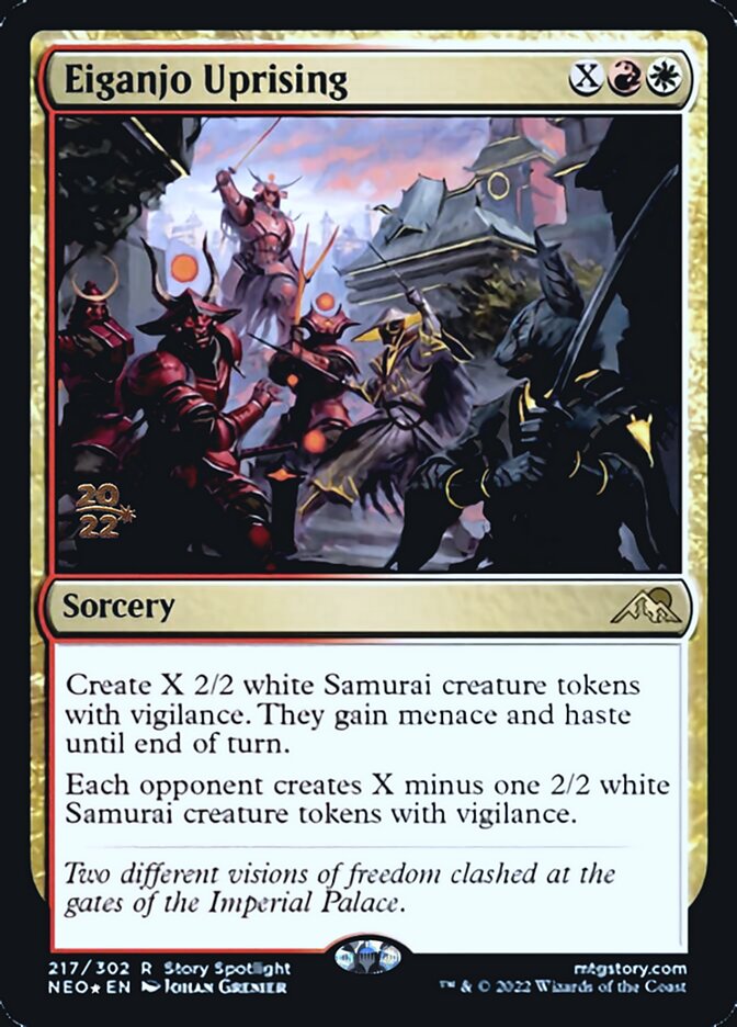 Eiganjo Uprising [Kamigawa: Neon Dynasty Prerelease Promos] | Gaming Infinity