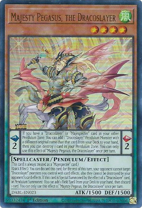 Majesty Pegasus, the Dracoslayer [DABL-EN023] Ultra Rare | Gaming Infinity