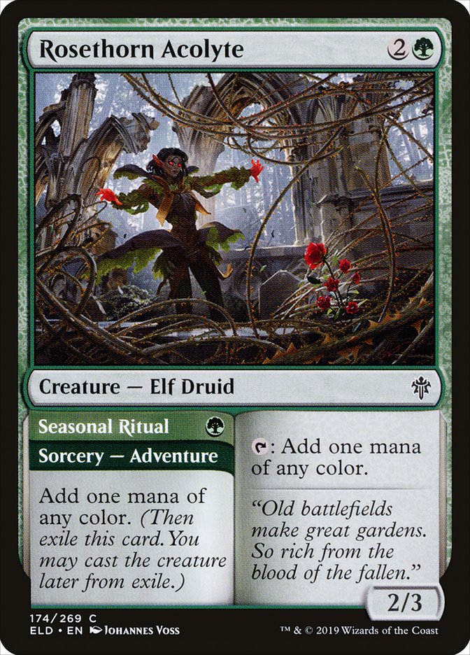 Rosethorn Acolyte // Seasonal Ritual [Throne of Eldraine] | Gaming Infinity