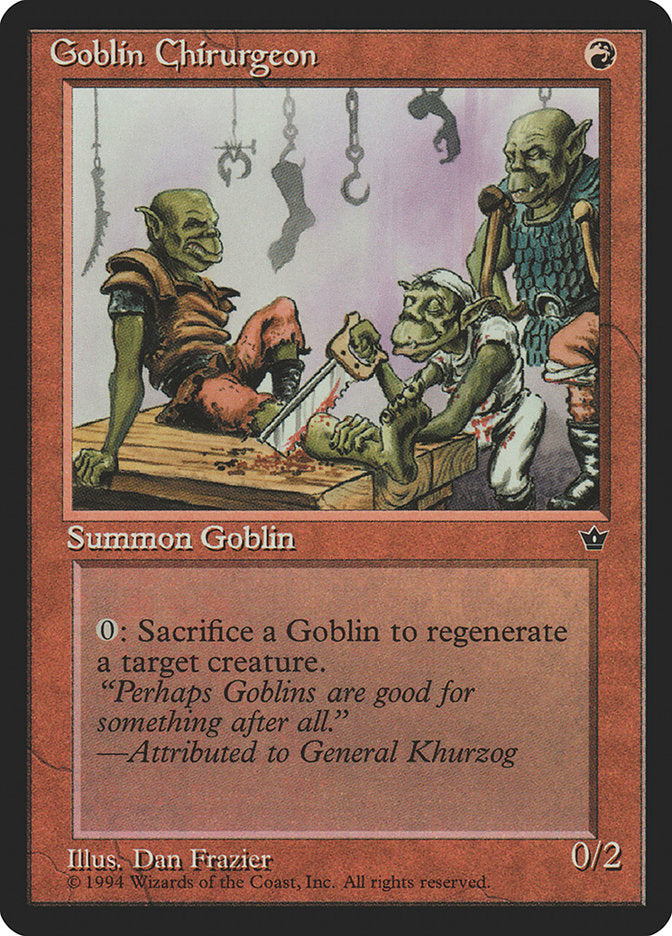 Goblin Chirurgeon (Dan Frazier) [Fallen Empires] | Gaming Infinity