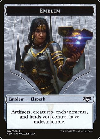 Emblem - Elspeth, Knight-Errant [Mythic Edition Tokens] | Gaming Infinity