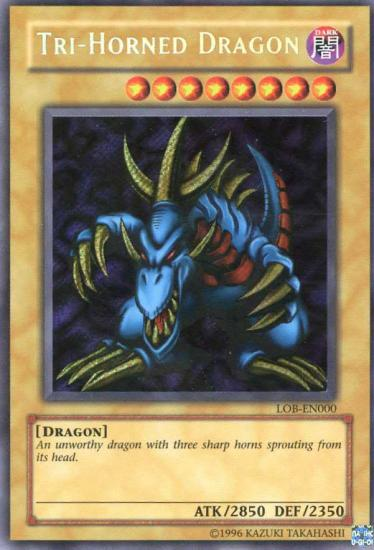 Tri-Horned Dragon [LOB-EN000] Secret Rare | Gaming Infinity