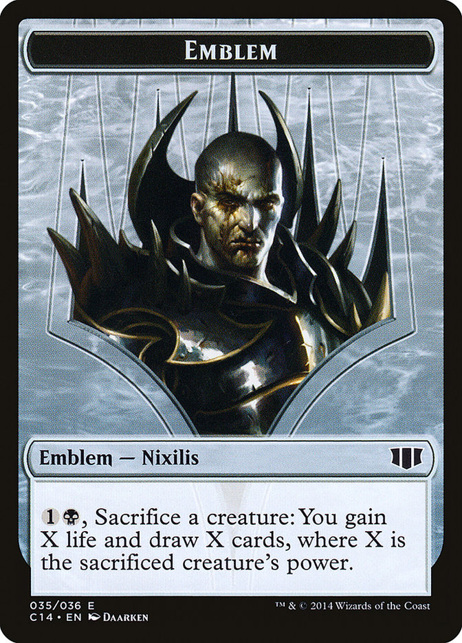 Ob Nixilis of the Black Oath Emblem // Zombie (016/036) Double-sided Token [Commander 2014 Tokens] | Gaming Infinity