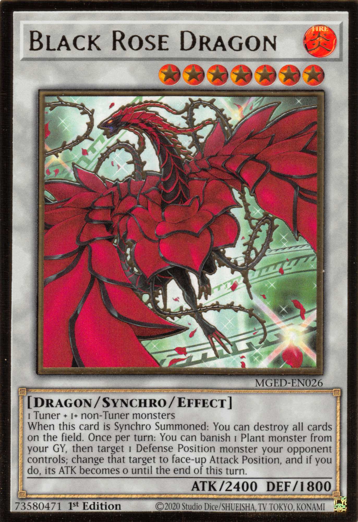 Black Rose Dragon (Alternate Art) [MGED-EN026] Gold Rare | Gaming Infinity