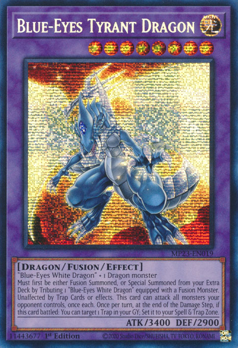 Blue-Eyes Tyrant Dragon [MP23-EN019] Prismatic Secret Rare | Gaming Infinity