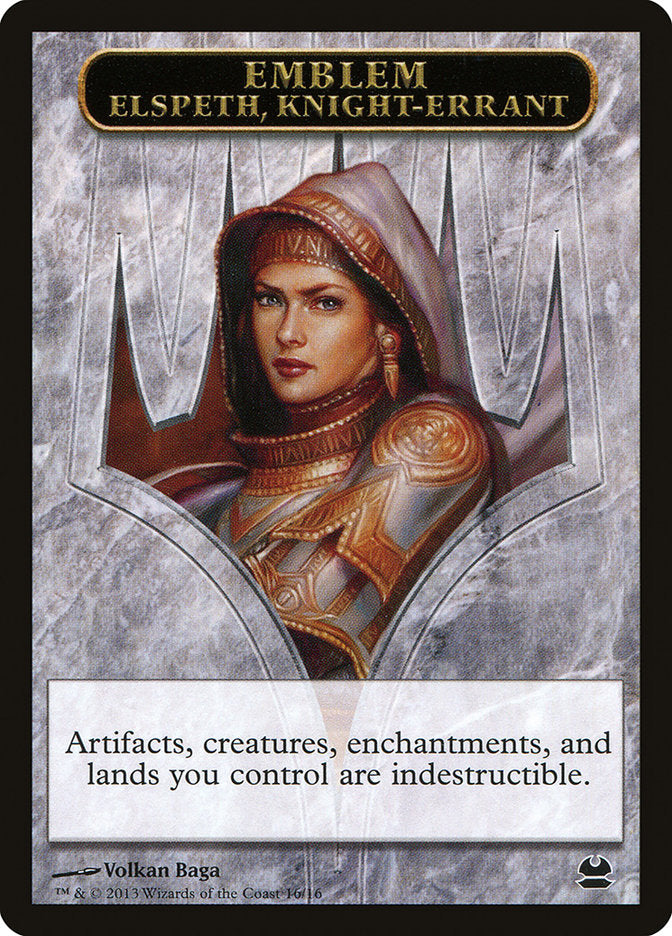 Elspeth, Knight-Errant Emblem [Modern Masters Tokens] | Gaming Infinity