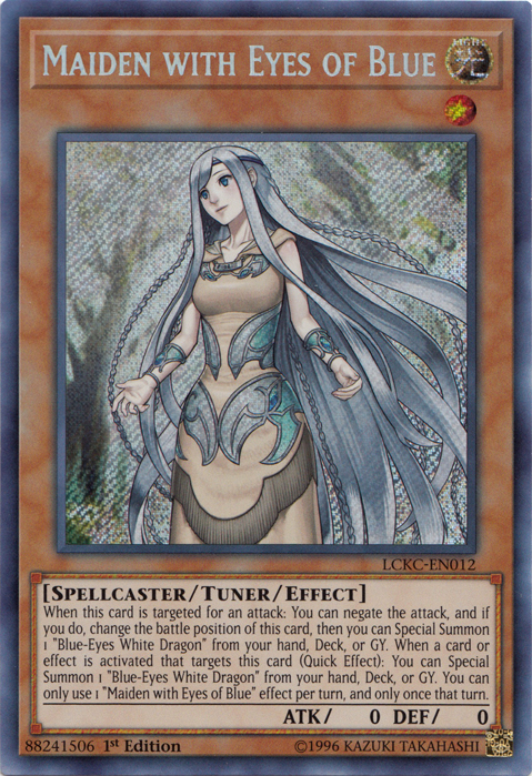 Maiden with Eyes of Blue [LCKC-EN012] Secret Rare | Gaming Infinity