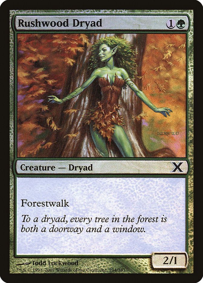 Rushwood Dryad (Premium Foil) [Tenth Edition] | Gaming Infinity