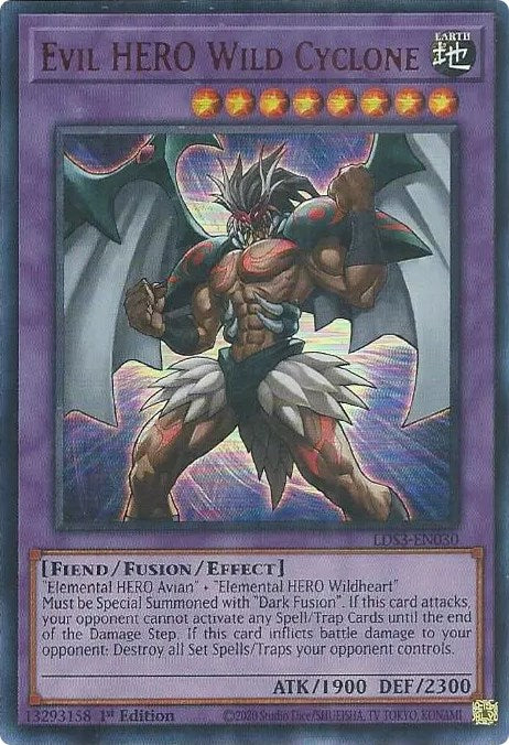 Evil HERO Wild Cyclone (Red) [LDS3-EN030] Ultra Rare | Gaming Infinity