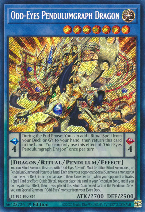 Odd-Eyes Pendulumgraph Dragon [DIFO-EN034] Secret Rare | Gaming Infinity