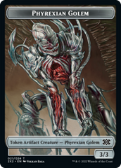 Zombie // Phyrexian Golem Double-sided Token [Double Masters 2022 Tokens] | Gaming Infinity