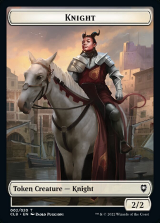 Treasure // Knight Double-sided Token [Commander Legends: Battle for Baldur's Gate Tokens] | Gaming Infinity