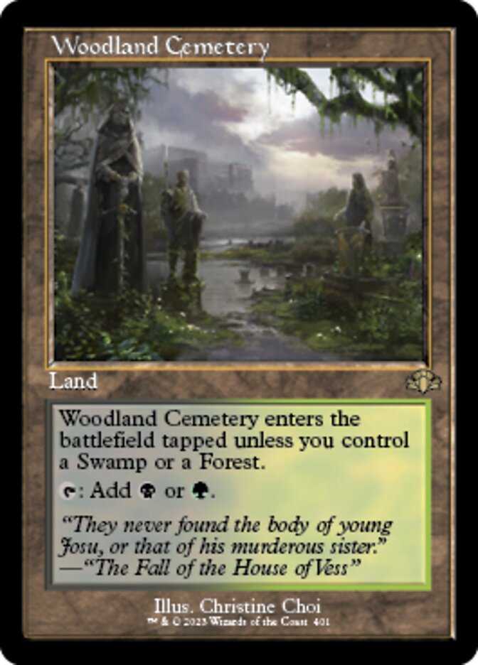 Woodland Cemetery (Retro) [Dominaria Remastered] | Gaming Infinity