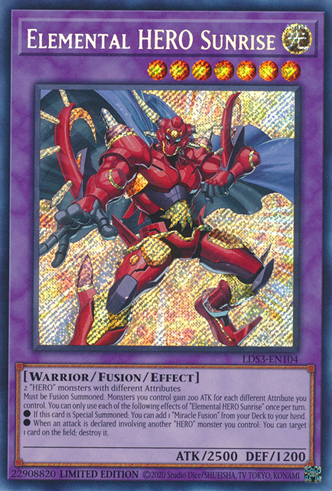 Elemental HERO Sunrise [LDS3-EN104] Secret Rare | Gaming Infinity