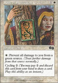 Rune of Protection: Green [Urza's Saga] | Gaming Infinity