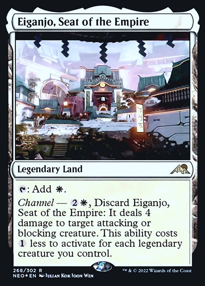 Eiganjo, Seat of the Empire [Kamigawa: Neon Dynasty Prerelease Promos] | Gaming Infinity