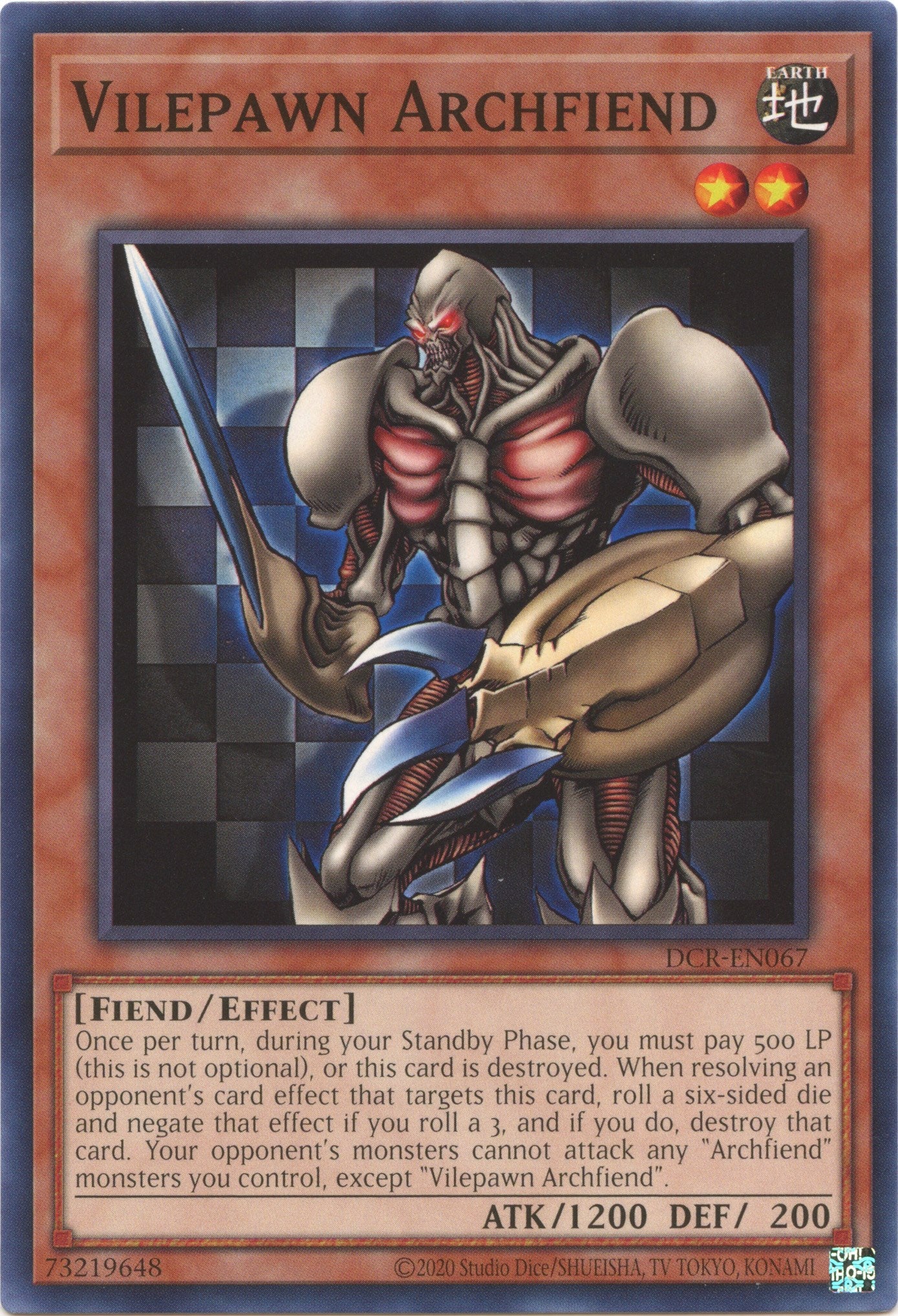Vilepawn Archfiend (25th Anniversary) [DCR-EN067] Common | Gaming Infinity