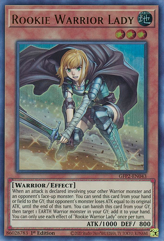 Rookie Warrior Lady [GFP2-EN043] Ultra Rare | Gaming Infinity