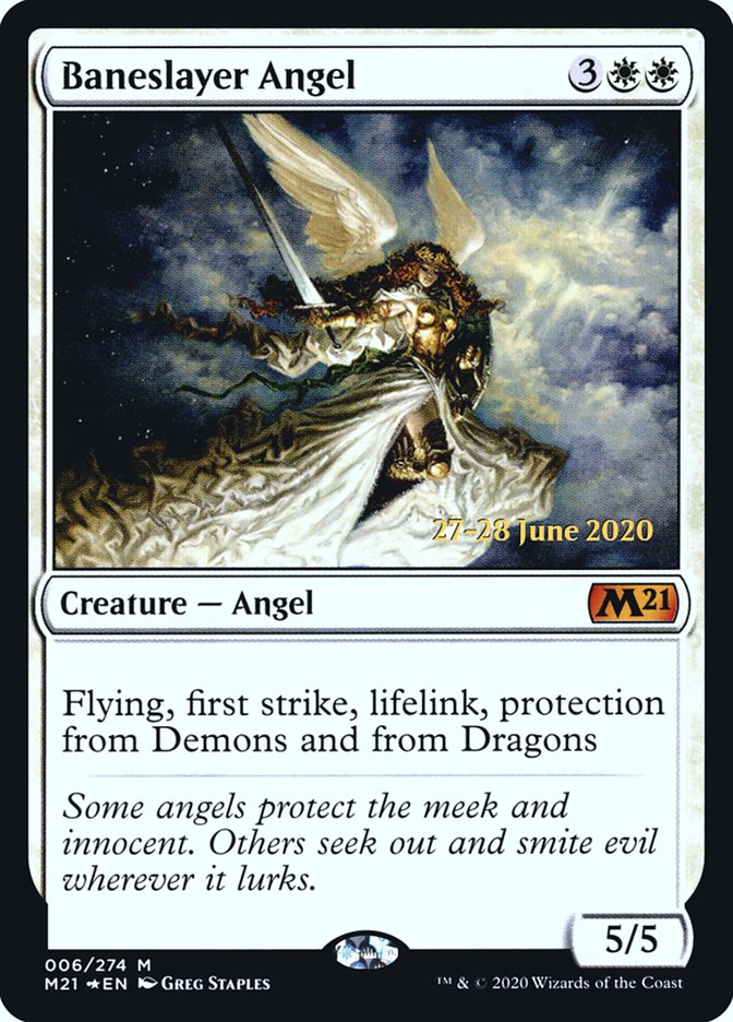 Baneslayer Angel  [Core Set 2021 Prerelease Promos] | Gaming Infinity