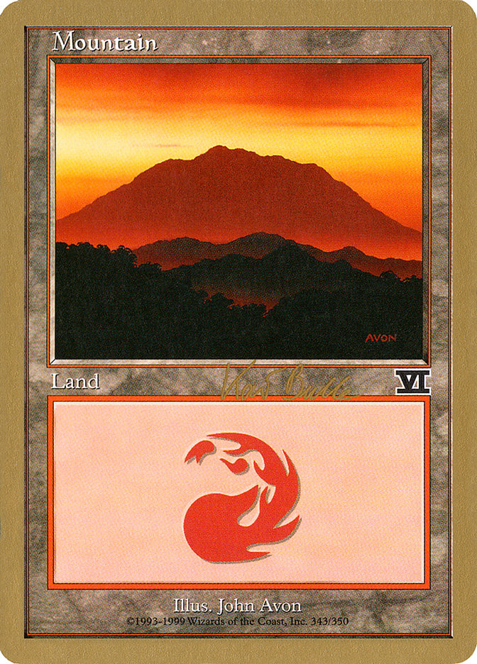 Mountain (kb343) (Kai Budde) [World Championship Decks 1999] | Gaming Infinity