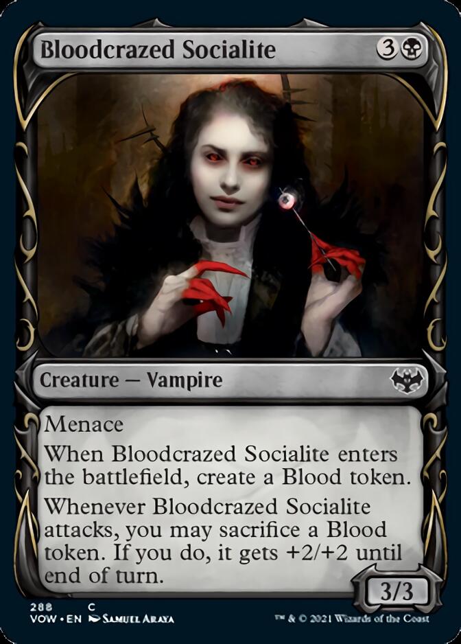 Bloodcrazed Socialite (Showcase Fang Frame) [Innistrad: Crimson Vow] | Gaming Infinity