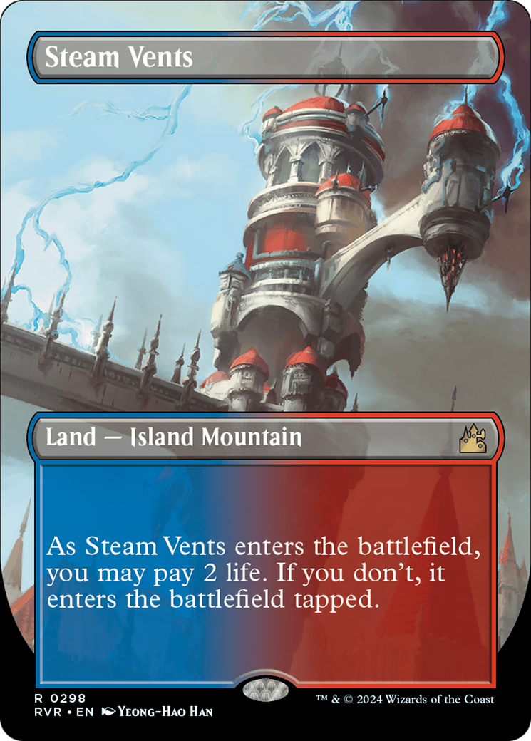 Steam Vents (Borderless) [Ravnica Remastered] | Gaming Infinity