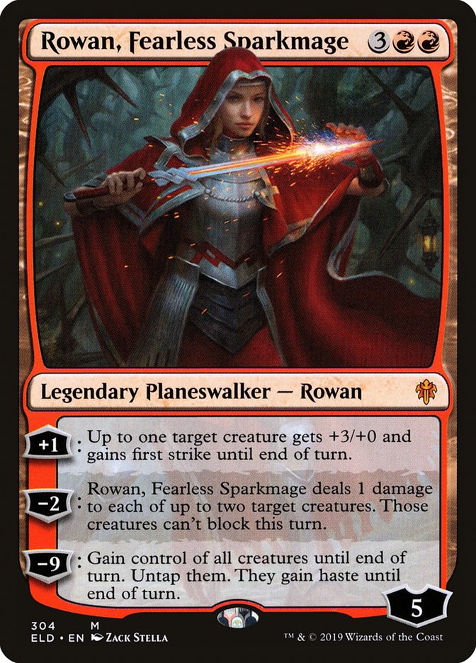 Rowan, Fearless Sparkmage [Throne of Eldraine] | Gaming Infinity